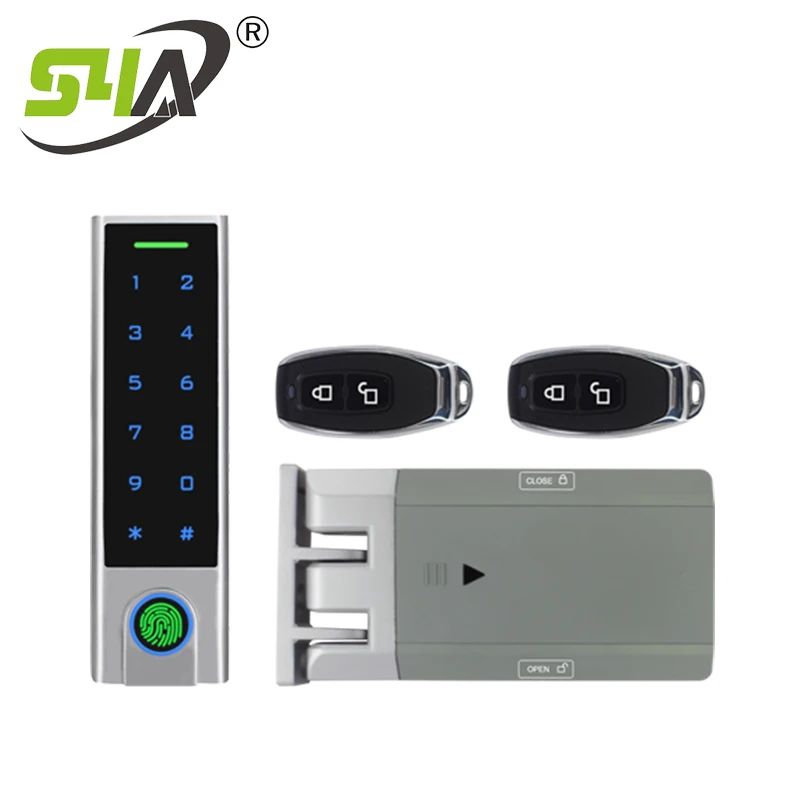 S4A Fingerprint Access Control Kit Wireless Door Lock 433MHz Remote Control Invisible Lock Security Lock with Password Keypad