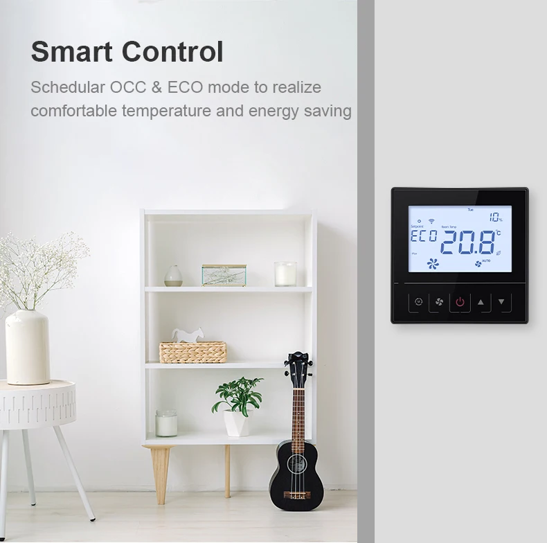 Bandary google nest alexa digital room adjustable temperature modbus wireless wifi smart thermostat 230V manufacture