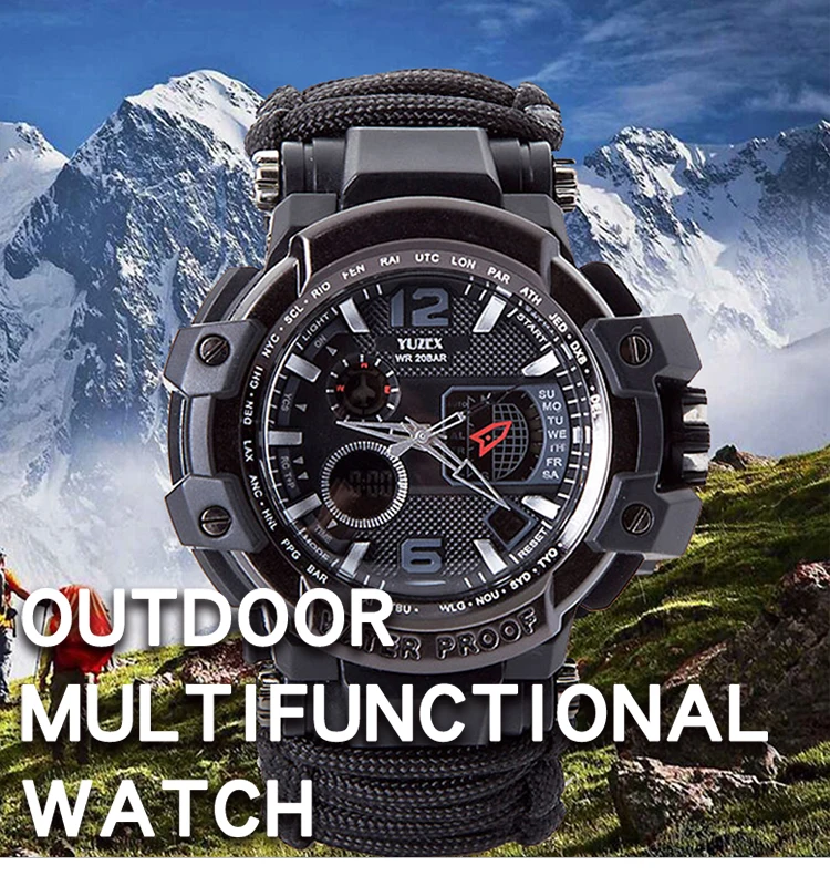 Outdoor Sports Calendar Compass Watch Men's Multifunctional