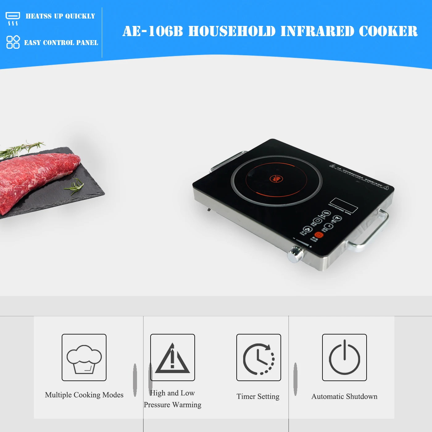 Portable Electric Hot Plate Cooker Infrared Cooker Induction Cooker