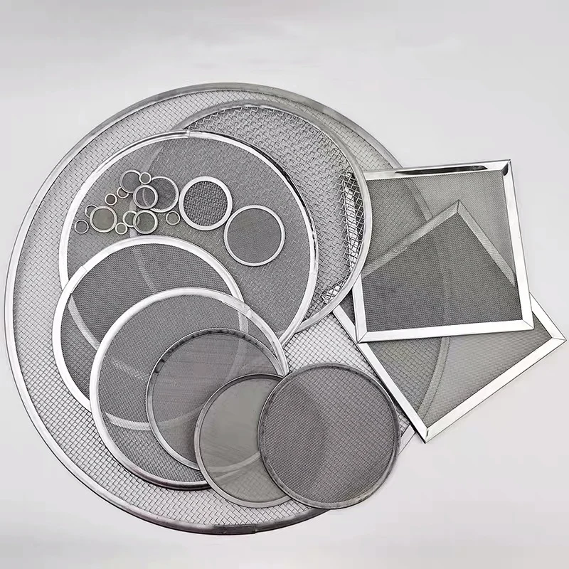 Edge Wrapped 10 15mm 20 30mm 40mm Round Stainless Steel Mesh Oil Filter Disc