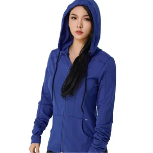 Women's Custom Slim Fit Zipper Hoodie Jacket for Workout Yoga Outdoor Training Wholesale Custom Sports Yoga Wear