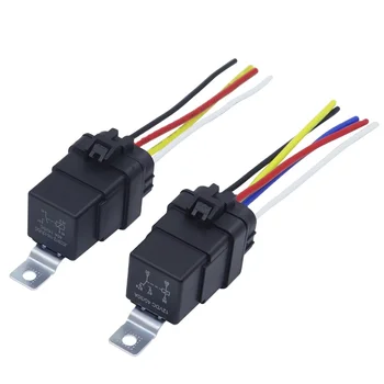 Waterproof relay with socket harness sealed waterproof 40A12V24V