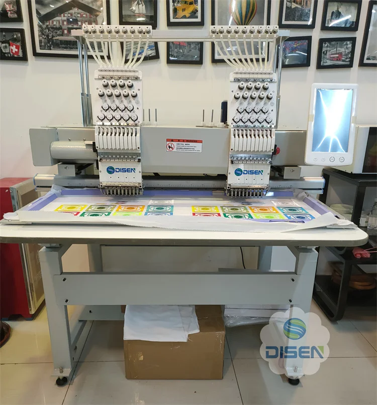 Beads and Sequin Device Mix System Feiya Embroidery Machine Price 2 Head with 12 Needlese for Embroider Machine