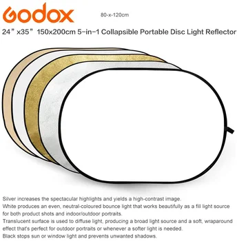 GODOX 59x79inch RFT-05 150 X 200cm 5 in 1 Collapsible Large Oval Photography Reflector detail image