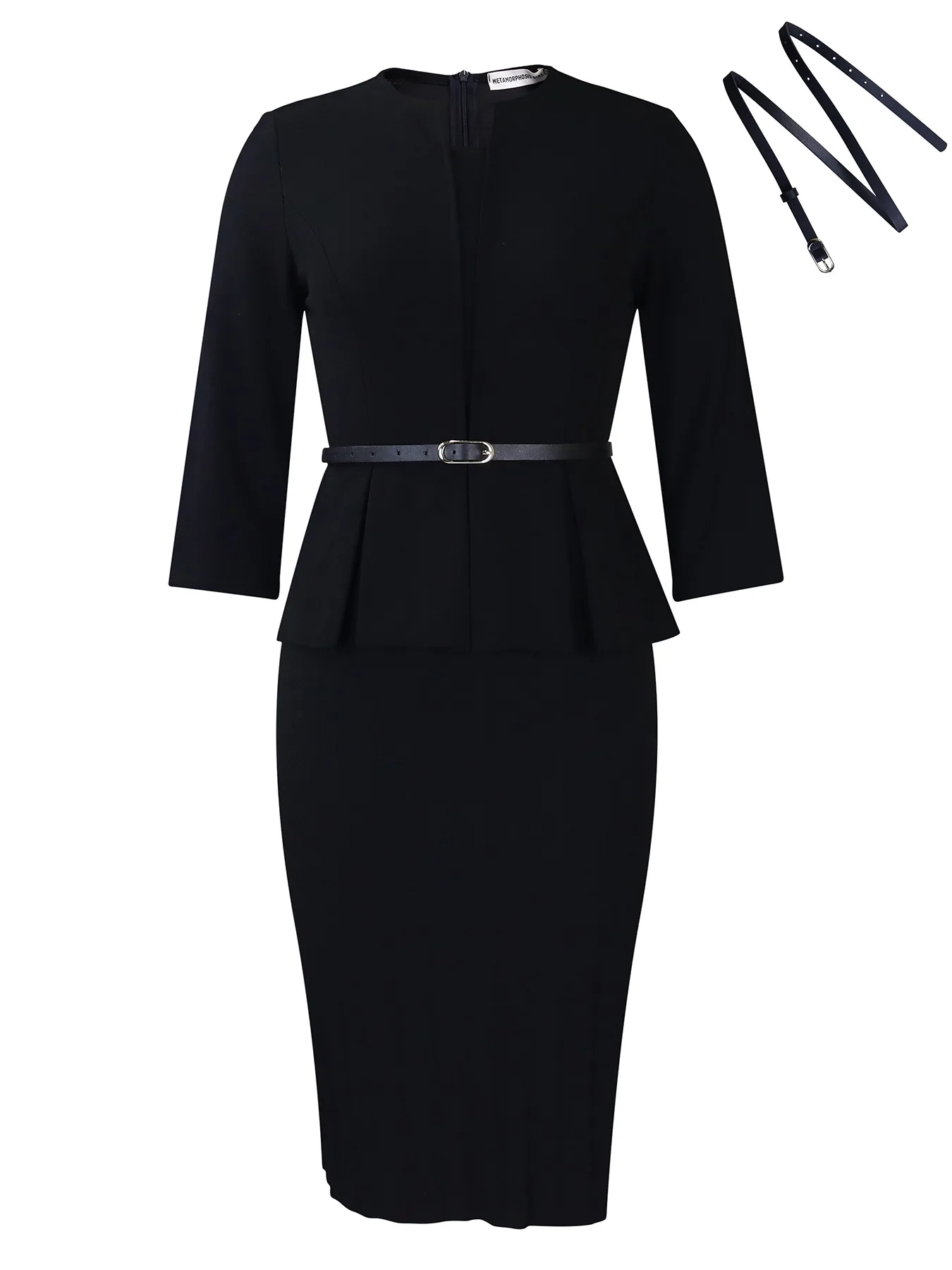 Elegant Ladies Office Dress High Waist Slim Pencil