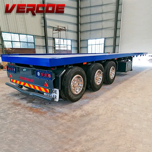 Best Price Vercoe 30 40 50 Ton 2 3 4 Axles Flatbed Semi Truck Container ...