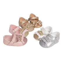 New Arrival Outdoor Infant Bling Princess Shoes Rubber Soft Sole Anti-slip Baby Dress Shoes For Babies
