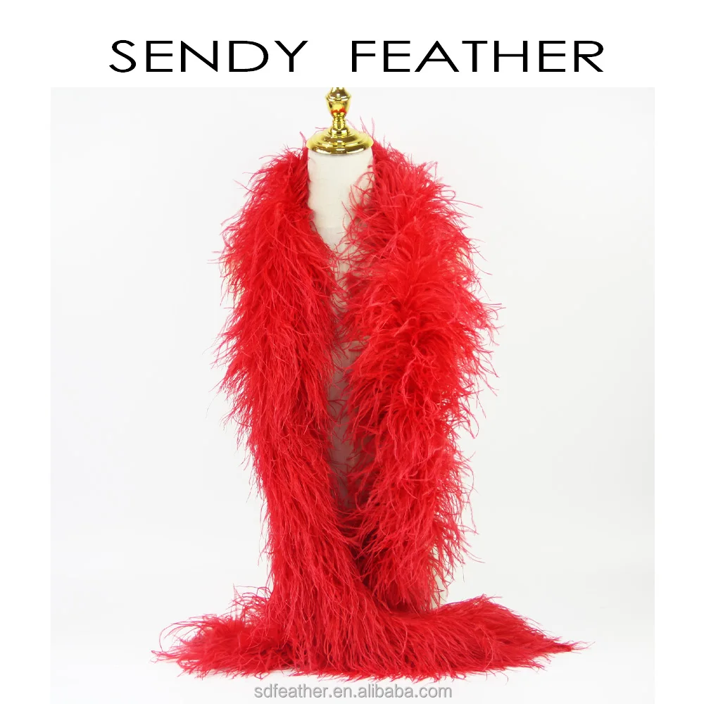 Long Feather Robe 20 Ply Ostrich Feather Boa For Sexy Feather Dress