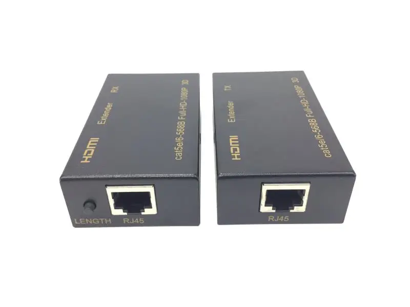 High Quality 1080P TX/RX with Over Signal Cable 60M 196FT HDMI Extender by Cat6 3D Capable HDMI Extender