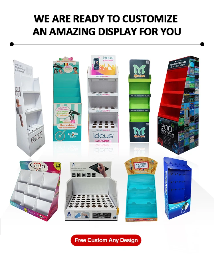 China Factory Eco-Friendly Recycled Paper Display Rack Supermarket ...