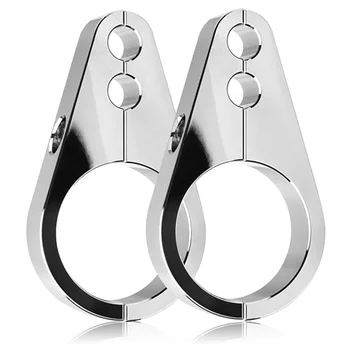 High Precision CNC Pre-Wired 1.25 Inch Chrome Frame Cable Clamps for Most Motorcycle Models