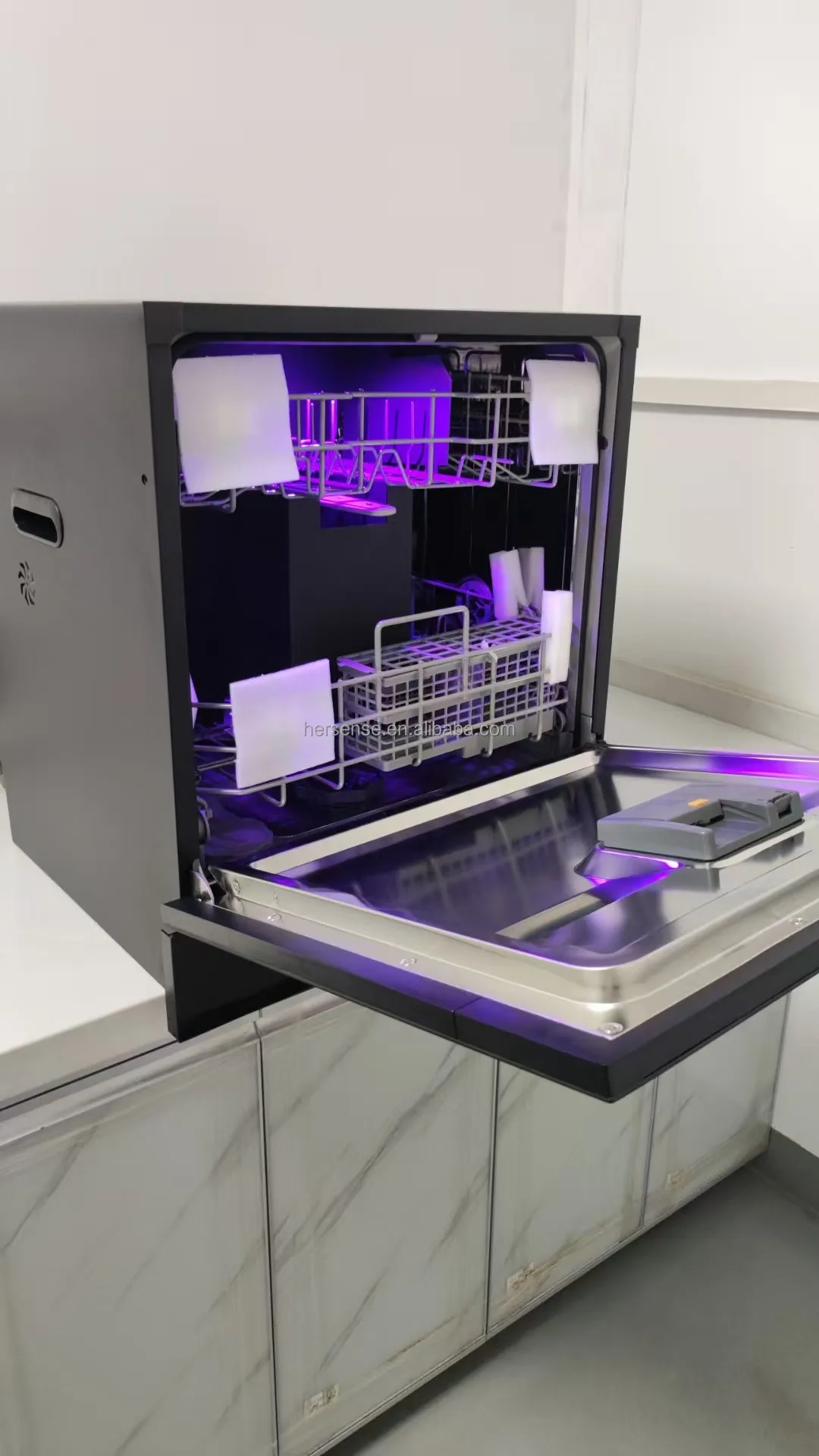 Kitchen Built in Dishwasher Machine Auto 13 Sets 220V 110V USA EU Black White Color Drawer Smart Dish Washer for Home Stock