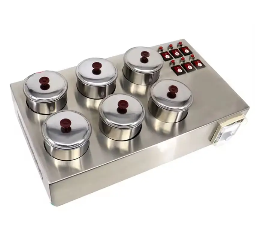 Optical Lens Dyeing Machine Lenses Tinting Bath with 6 Cups Eyeglasses Lens Dyeing Machine