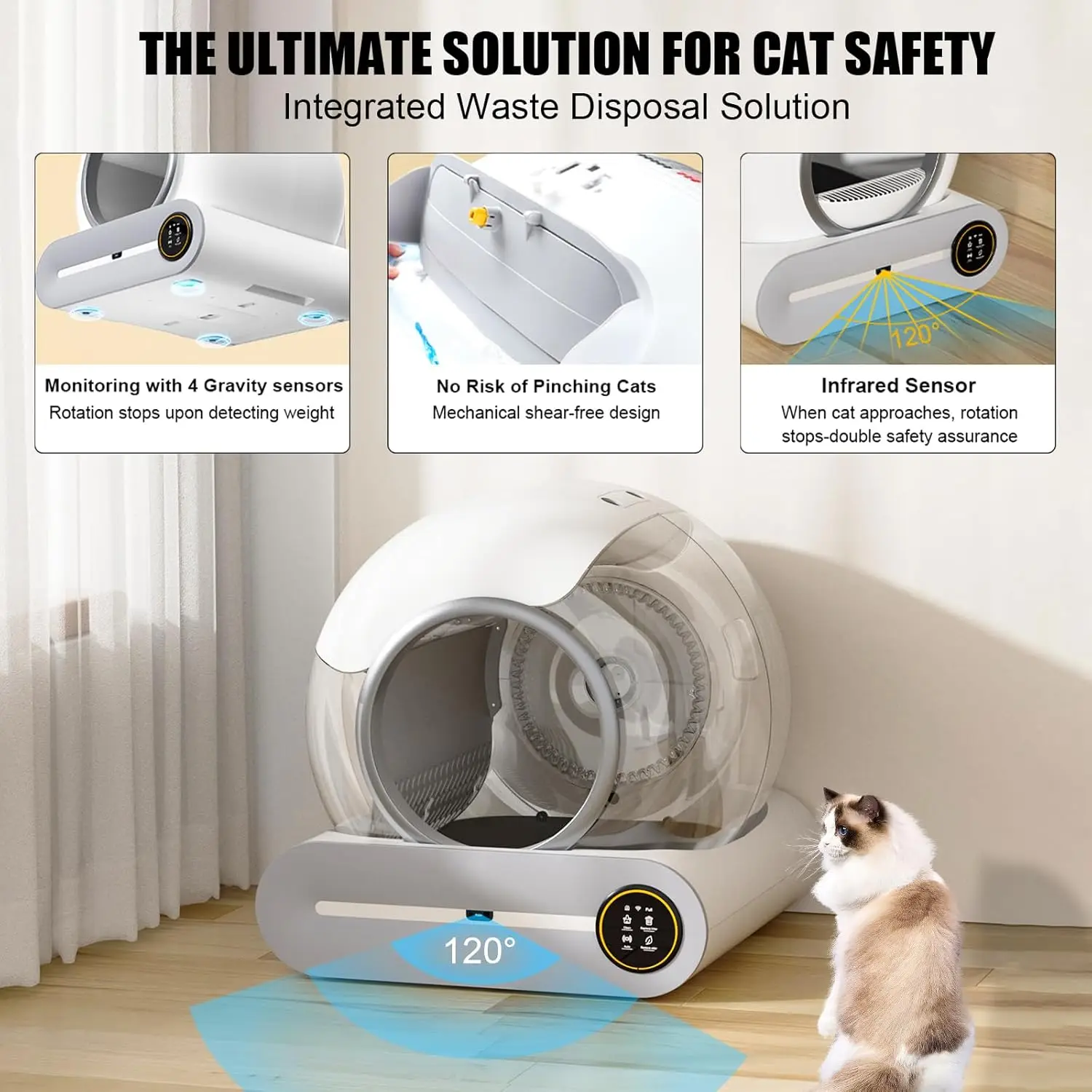 Modern APP Control WIFI Electrical Smart Pet Toilet Intelligent Self Clean Automatic Cat Litter Box