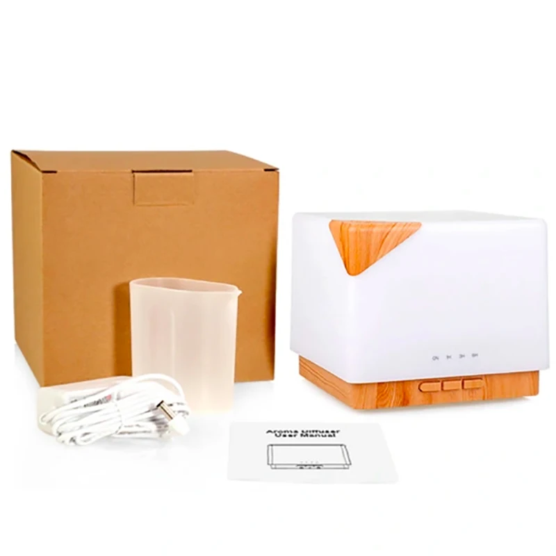600ml Household Remote Control Essential Oil Diffuser App Control Wifi Aromatherapy Ultrasonic Wooden Humidifier 1 Year Warranty