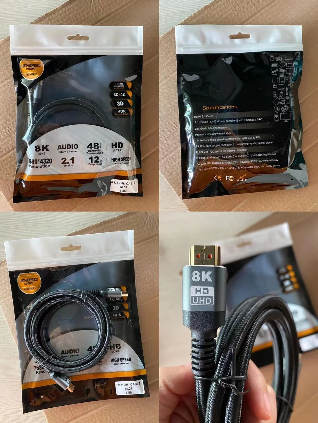 High Quality Bare Copper High Speed Hdmi Cable 2.1 Buy Hdmi 2.1 Cable