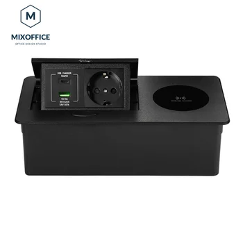 Smart Multifunctional Pop-up Desktop Power Socket Aluminum Material South Africa Plug Standard IT CN Plug Standards 10A