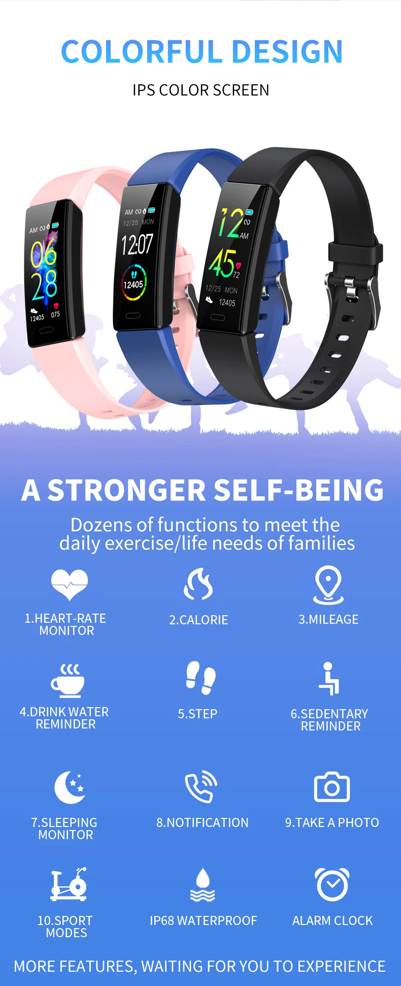 Smart Watch Y99 with Fitness Tracker Multi-Straps for Choice Y99 Heart Rate Monitoring Sport Bracelet H Band APP (2).jpg
