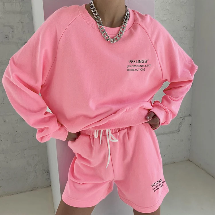 velvet shorts and moletom com capuz set