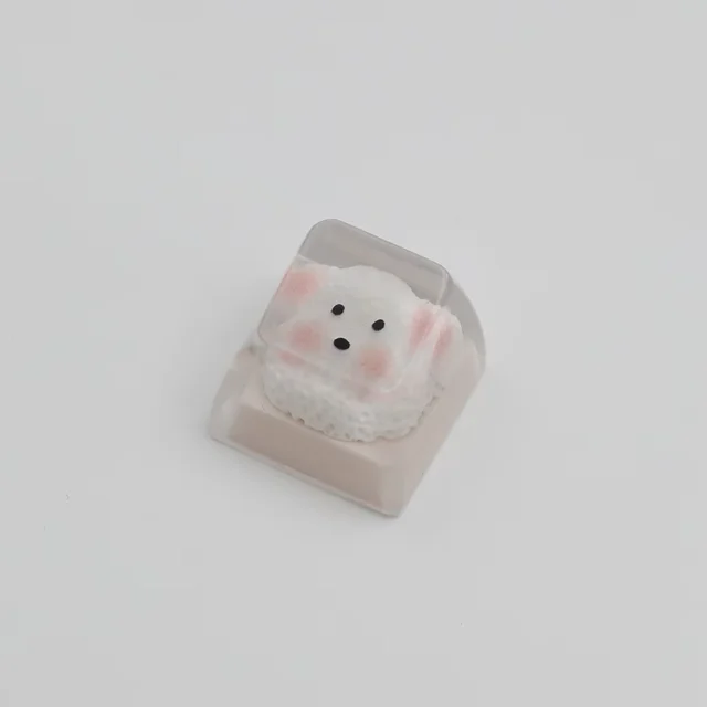 Resin Cute Dog Esc Keycaps DIY Personality Custom Cute Keycap Replacement Bottom Backlit Keycaps