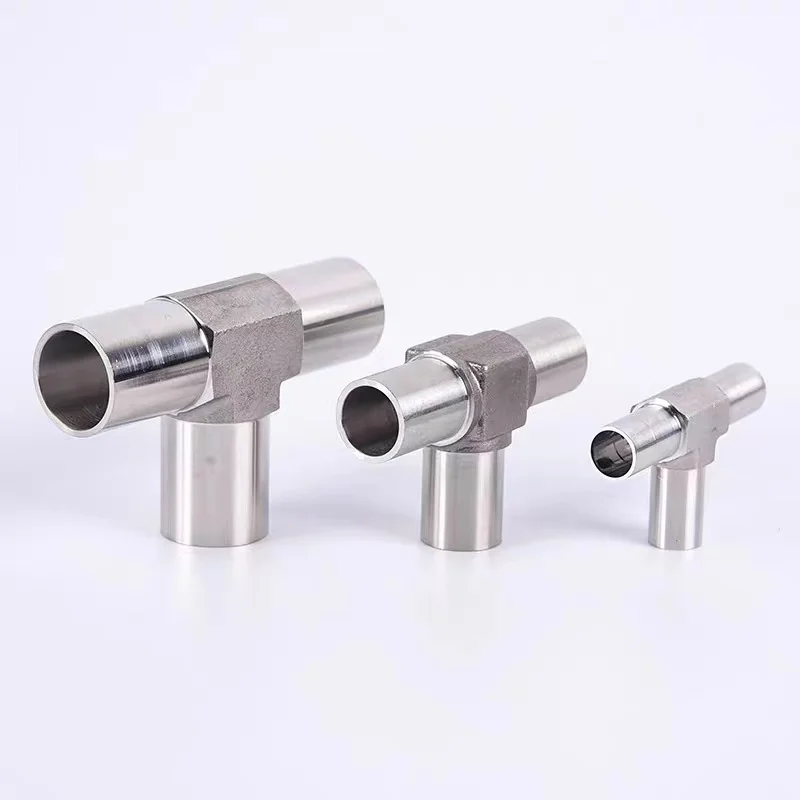 3 WAY 316 stainless steel Eqaul short TEE weld end for chemical