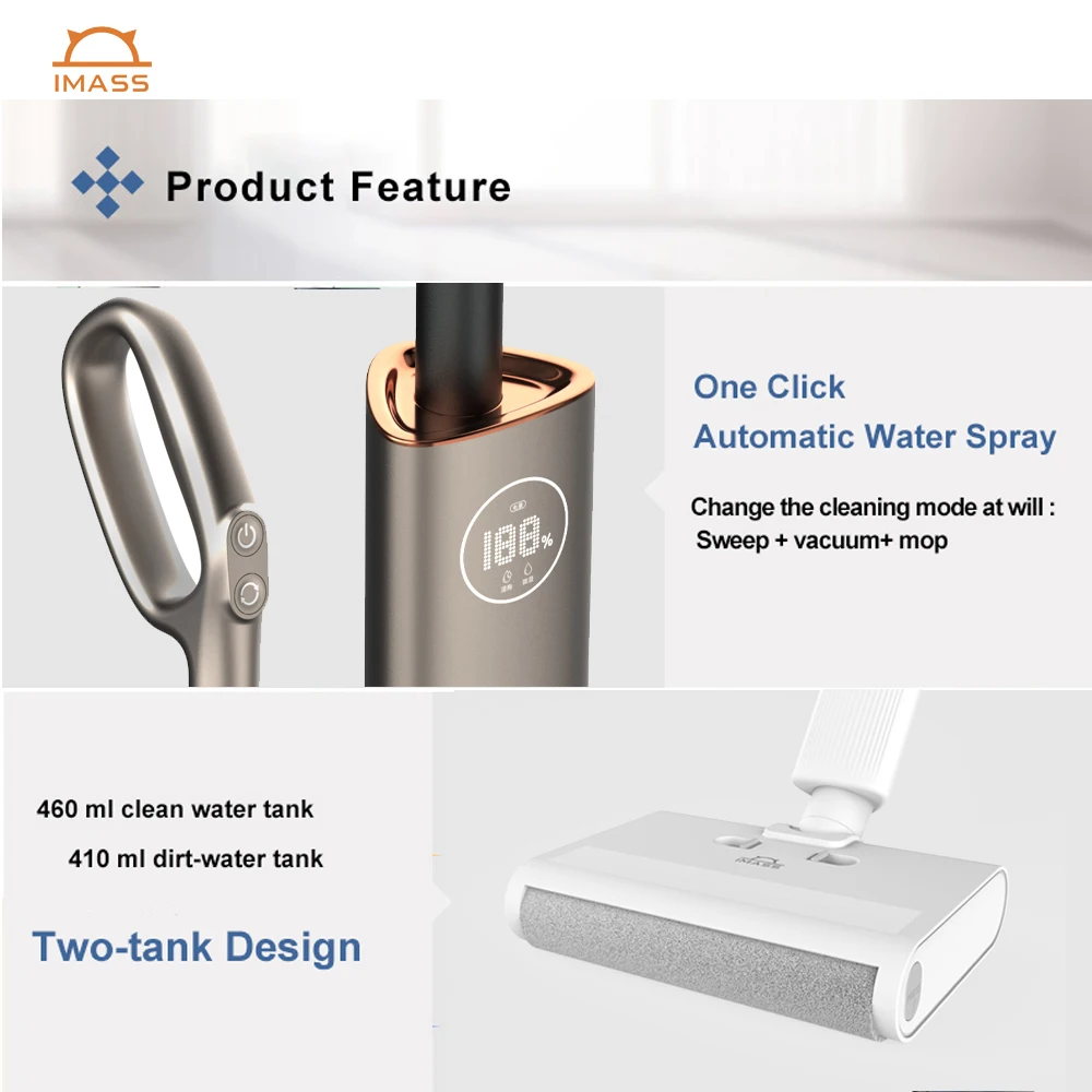Handheld Vacuum Cleaner Wireless Mini Saugroboter Cordless Carpet Wet Dry Floor Scrubber