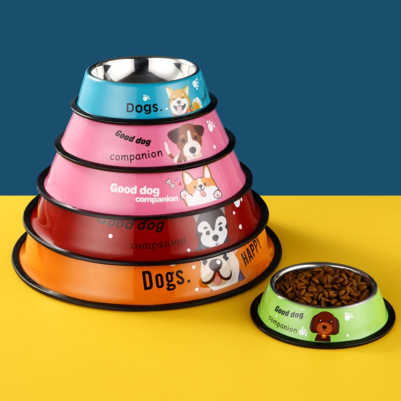 Pet Food Bowl Cute Bowls & Feeders Circle Pet Dog Products