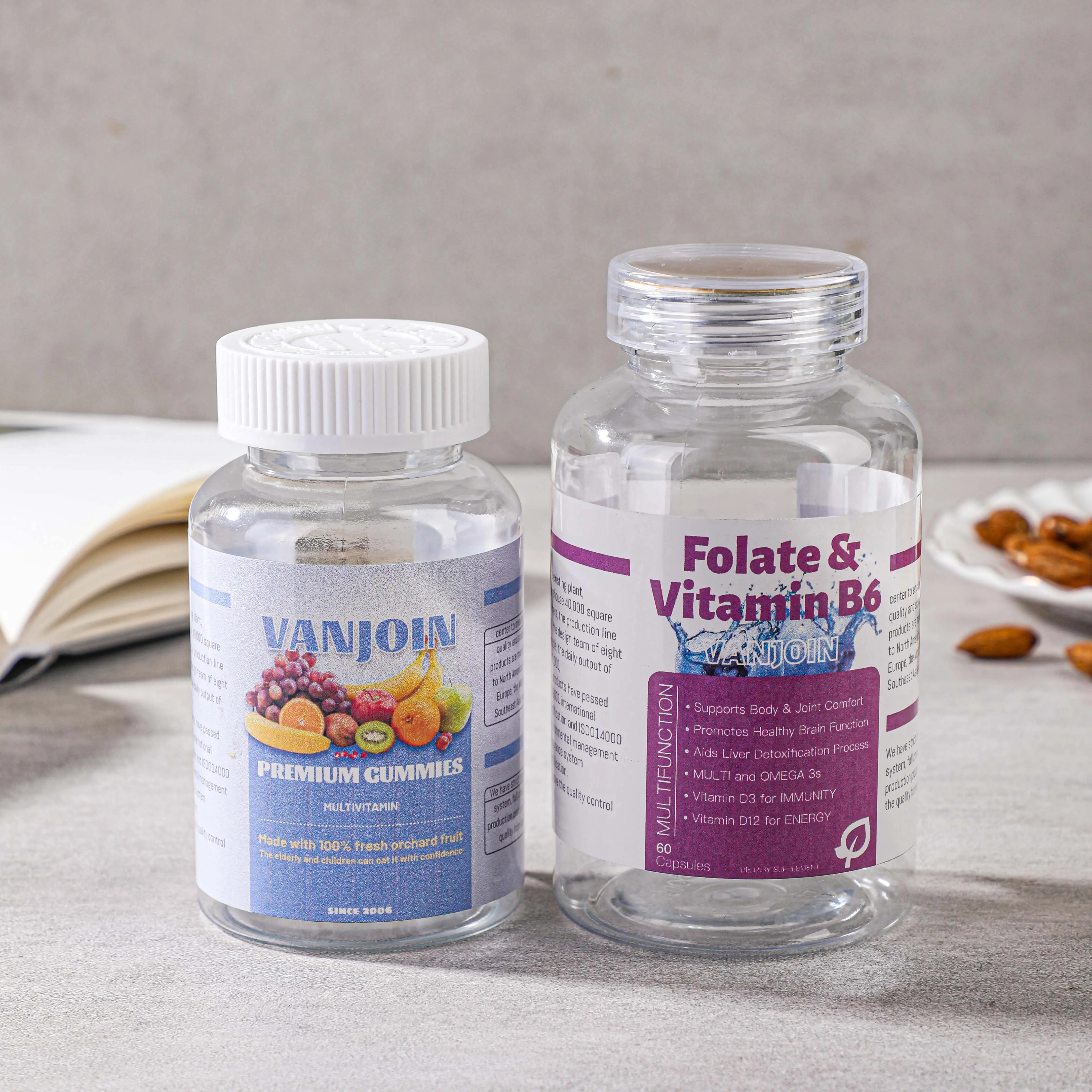 Customized Label Empty Plastic Packaging Storage Container Pill Vitamin Bottle Medicine Bottle Pill Bottle With CRC Cap