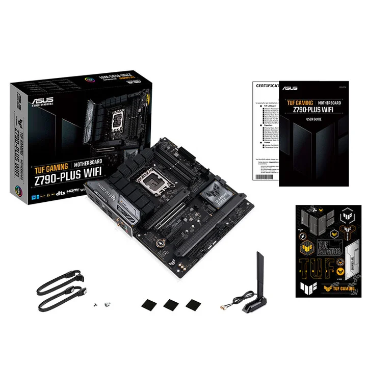 TUF Gaming Z790-PLUS Wireless D5 Gaming Motherboard with 4xDDR5 DIMM LGA1700, supporting 14th generation processors.