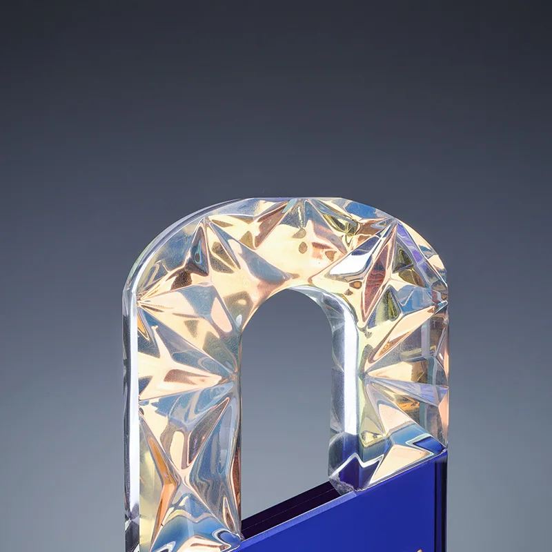 Factory Direct custom plated 8-font k9 crystal trophy manufacture