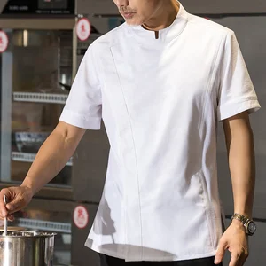 2026 New Style High-End Twill Fabric Chef Uniform Executive Work Clothes Embroidered Logo for Hotels Back Pique Restaurant Bar