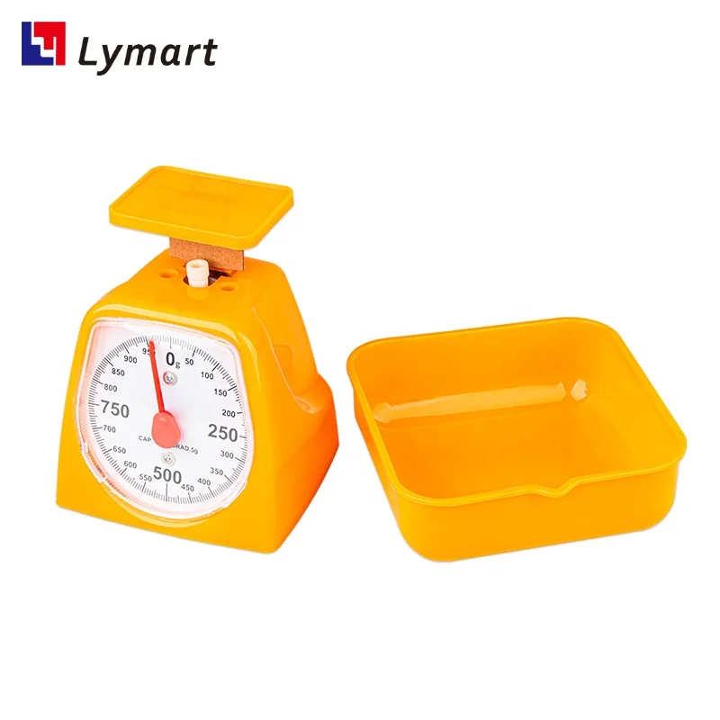 Orange Spring Degrees Plastic Kitchen Weighing Pan Scale