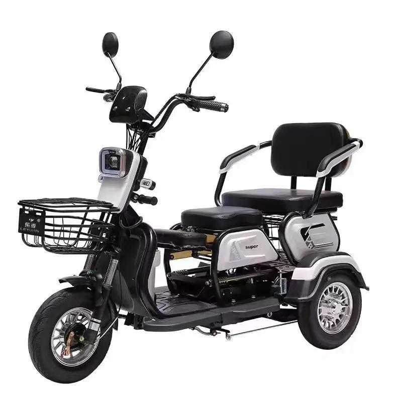 送料無料48v電動三輪オープンボディ3輪バイクファットタイヤ付き雪都市