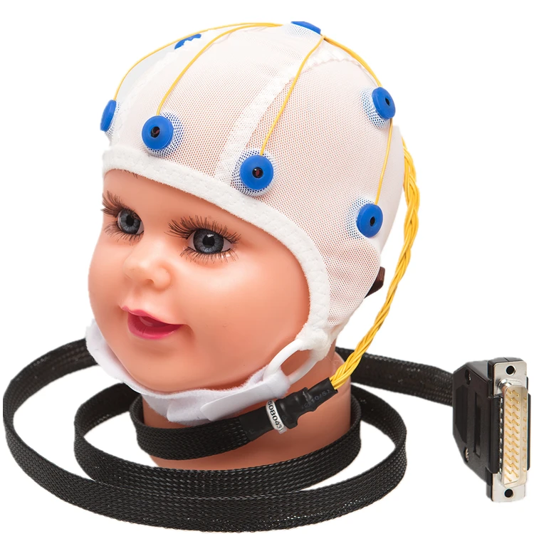 Greentek Soft Neonates Pediatrics Stretchy EEG Machine Recording Electrode Headset for Premature Infants