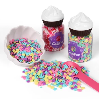 Cupcake Bottle 100g Bakery Decoration Ingredients Sugar Sprinkles Star Heart Hollow Confetti Sprinkles Cake Decoration for Cakes