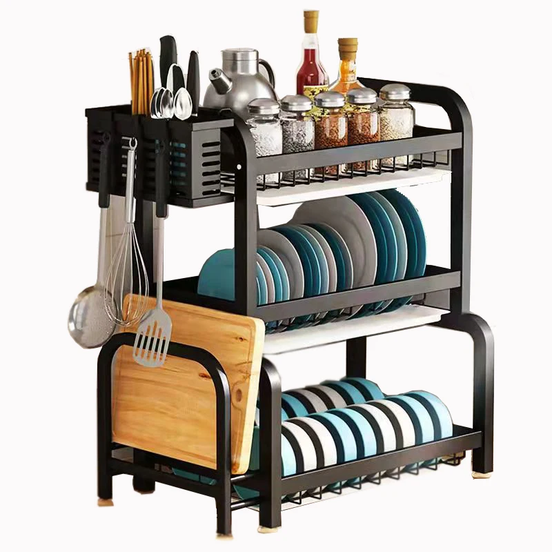 Expandable Kitchen Counter Dish Rack Bowl And Dish Rack With Drainage