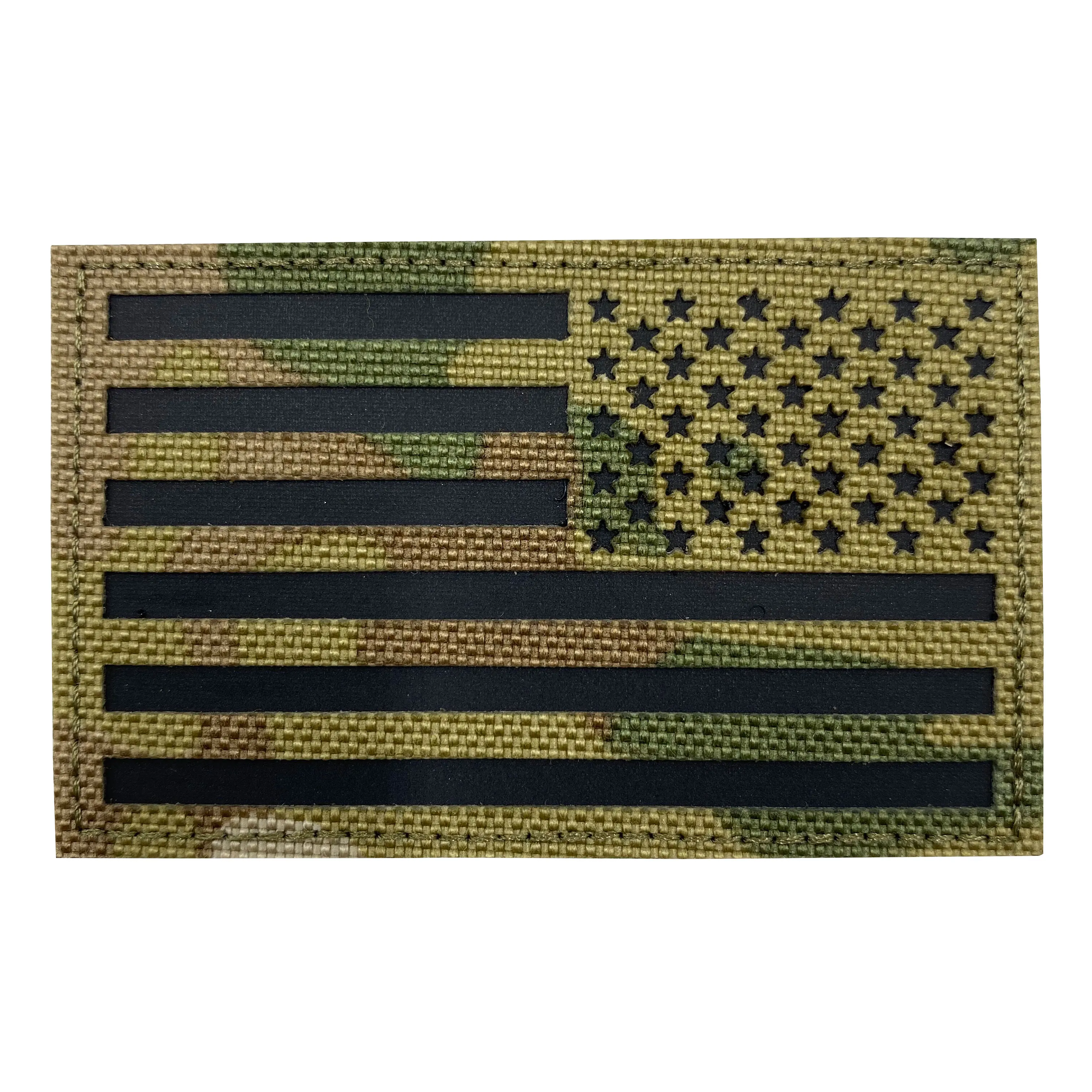 Laser Cutter Patches Custom High Quality Laser Cut Embroidery Patch with Hook and Loop
