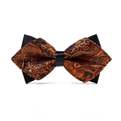 Новые остроносые классические деловые свадебные костюмы для взрослых галстуки-бабочки ручной работы жаккардовые тканые галстуки-бабочки