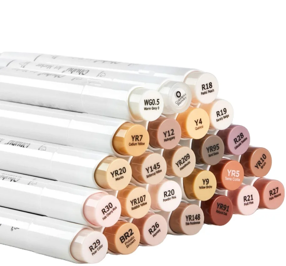 ohuhu markers 24 skin-tone colors alcohol