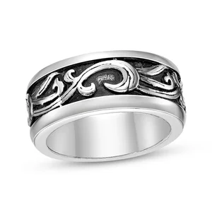 Bespoke Rings for Men Vintage Stainless Steel Rings Wholesale