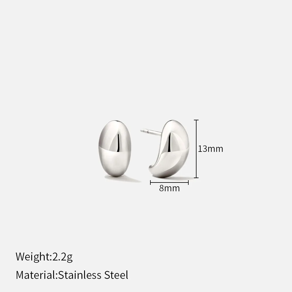 Trendy Chunky Open C Shape Hoop Earrings Women Fashion No Fade Gold Plating 304 Stainless Steel Hoop Earrings Jewelry