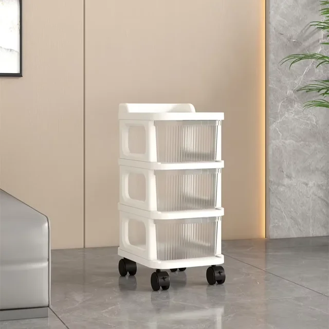 Modern Rack 5 Layer Organizer Rolling 3 Tier Mobile Shelf With Handle Food Home Drawer Trolley