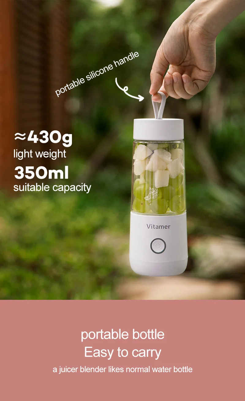Mixeur blender portable électrique mini usb pour jus de fruit_voghion.com