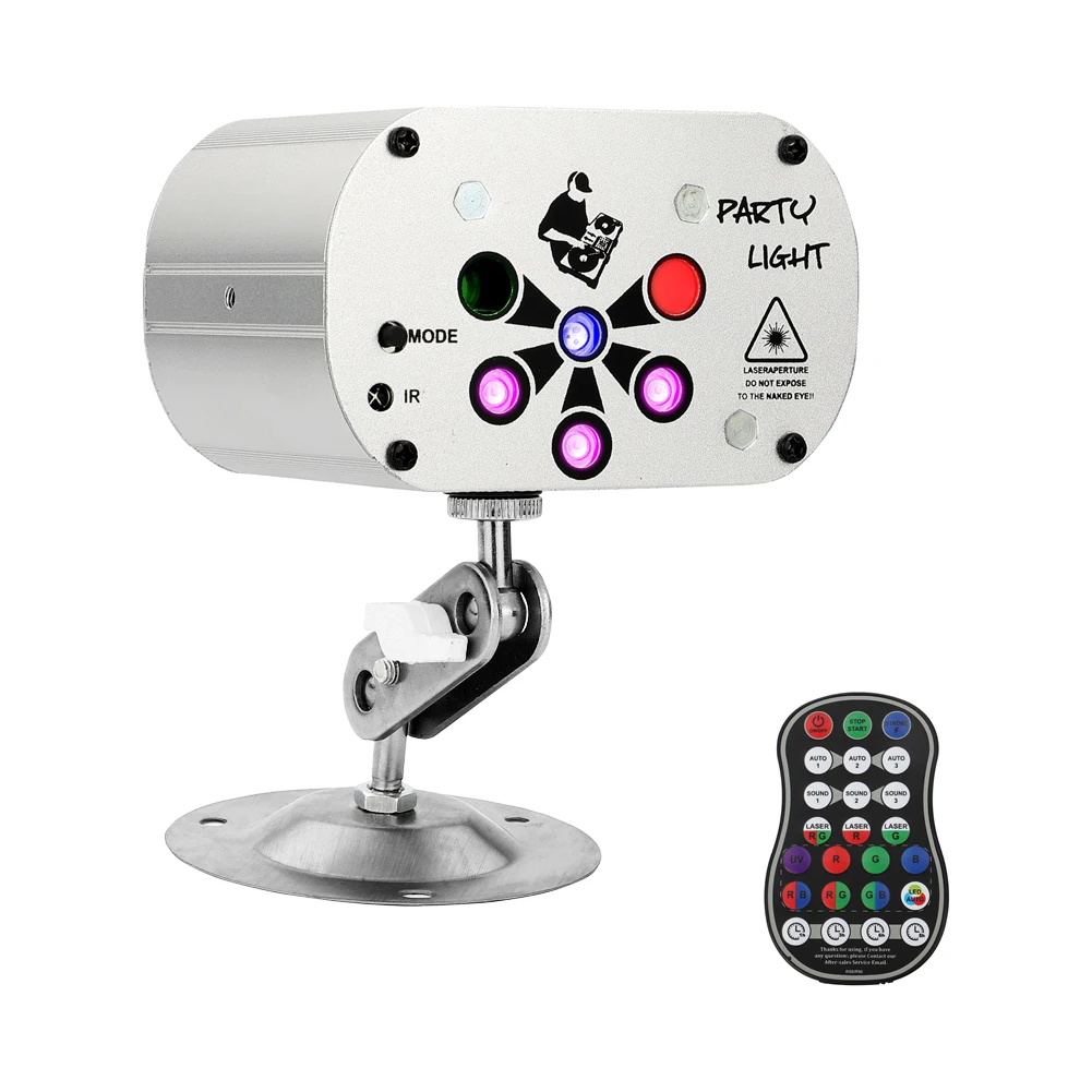 Patterns Effects Desco Light for Disco Party U`king 4000 Mah USB RG Leaser Light+rgb+uv LED 6-hole 30 Laser Lights IP20 10 - 40
