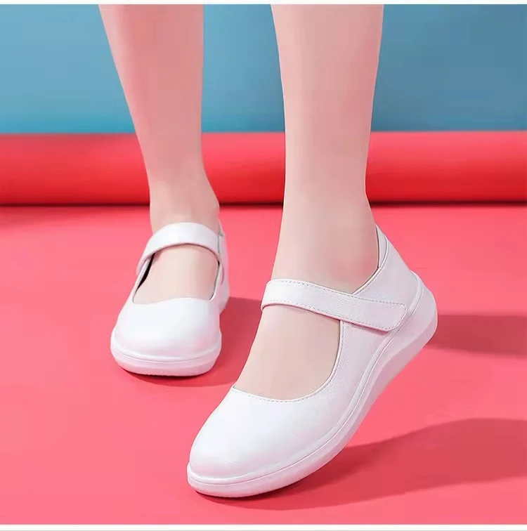 Anti-slip Nursing Shoes Hospital for Women White Shoes Comfort Breathable Soft Bottom Flat Nurse Safety Work Shoes