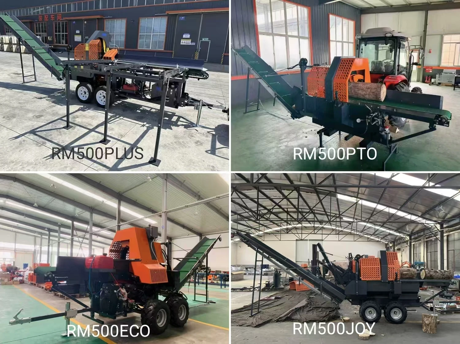 RM500 Series Firewood Processor with 30ton Splitting Capacity and 50cm ...