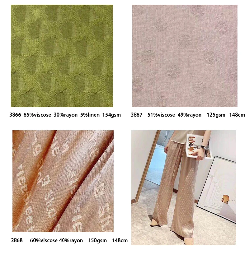Woven Stripe Leopard Plain Dot Tie Dye Satin Electronic Viscose Rayon Jacquard Brocade Fabric Manufacturer for Scarf Dress