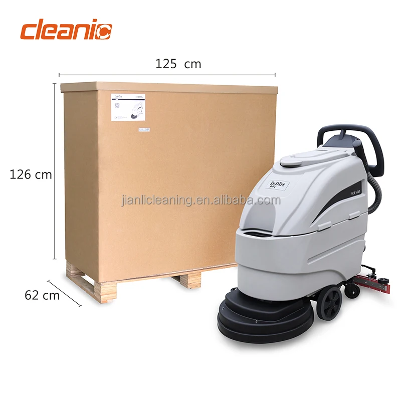 Commercial Hard Floor Cleaning Machine Battery Operated Walk Behind