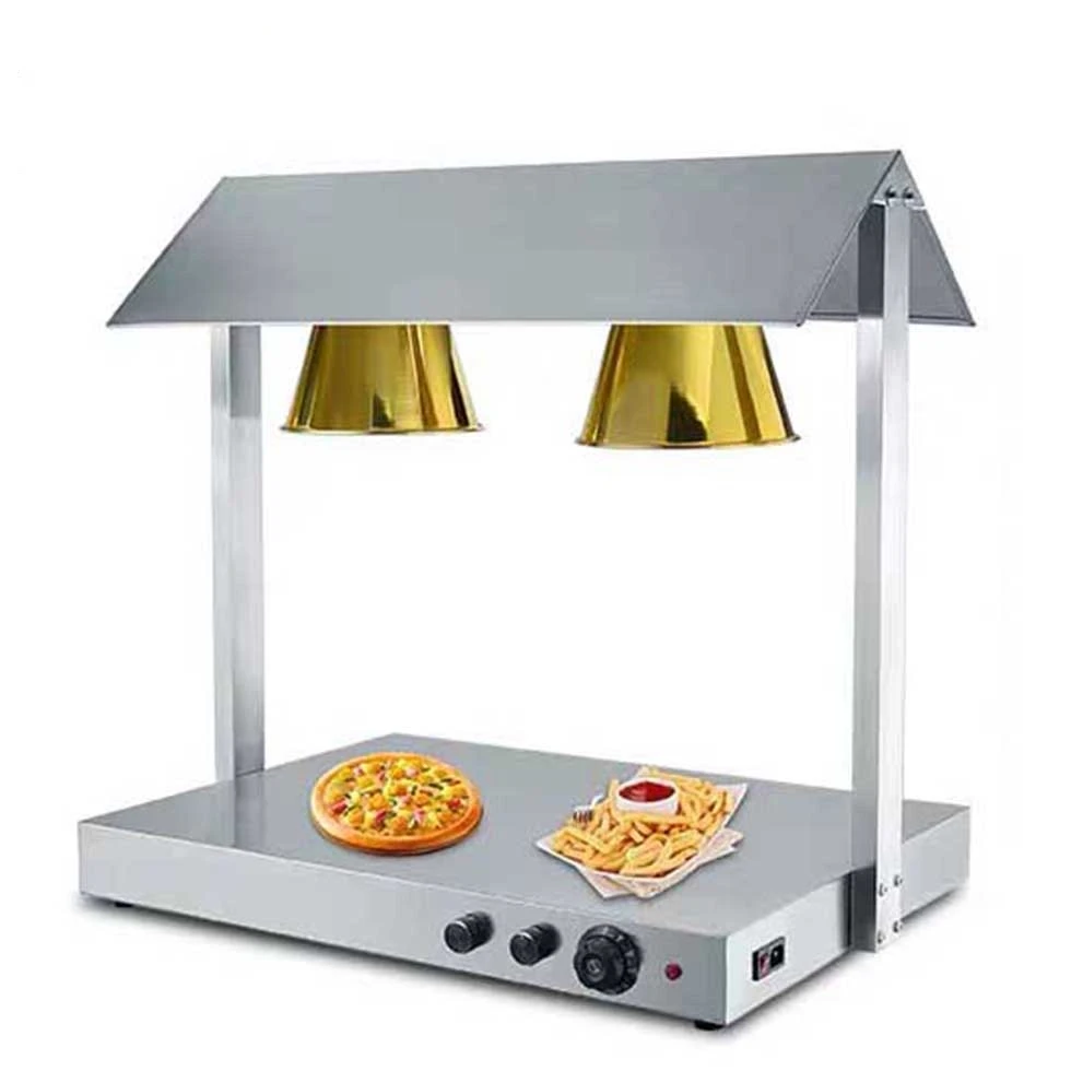 Head Gold Heat Lamp Food Warmer With Cheap Price stocked golden buffet food heating lamp Food Display Warmer